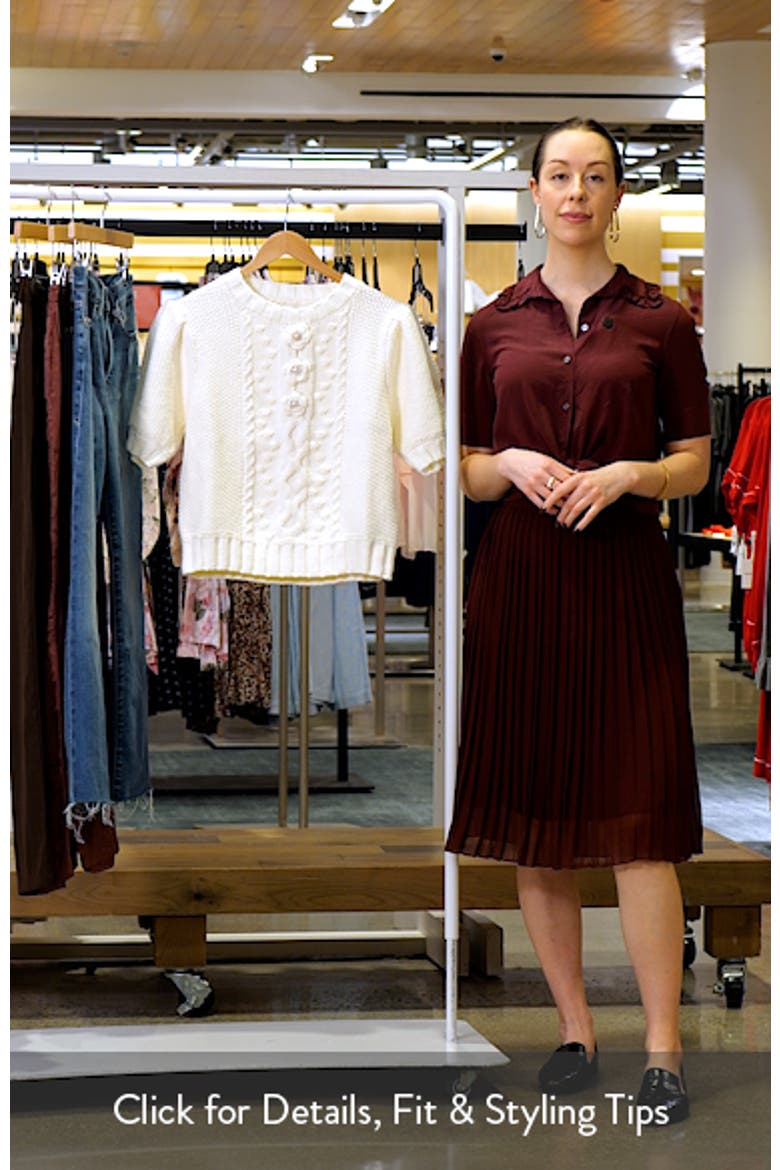Cable Stitch Puff Sleeve Cardigan video