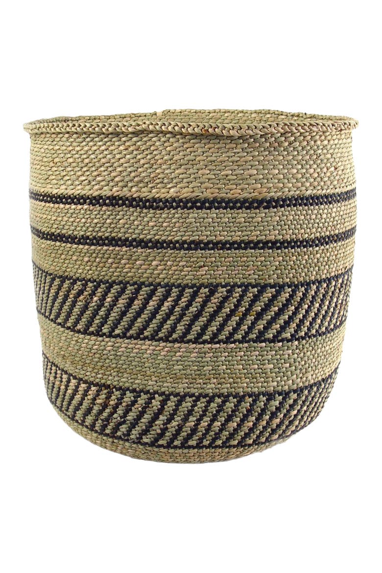 Black Stripe Iringa Basket, Main, color, Black Stripe
