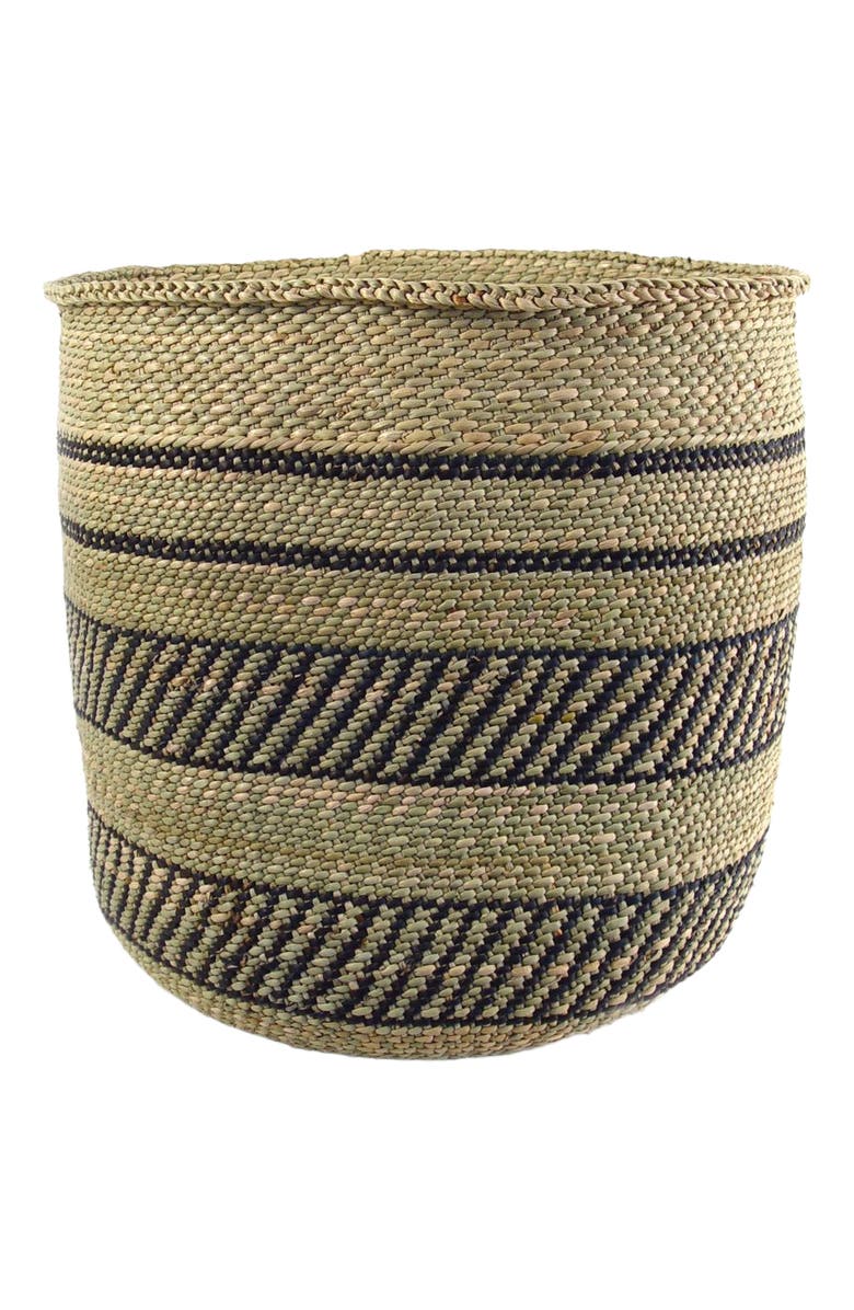 Mbare Black Stripe Iringa Basket, Main, color, Black Stripe