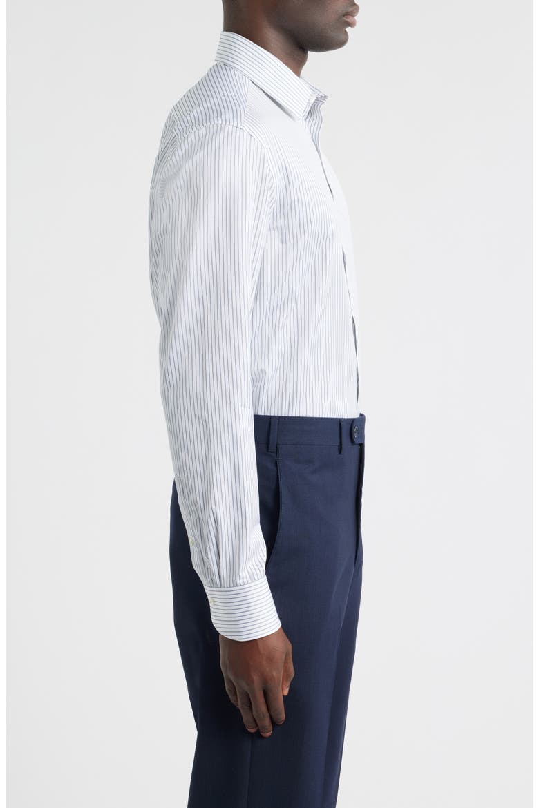 Regular Fit Stripe Non-Iron Cotton Dress Shirt, Alternate, color, LIGHT GREEN
