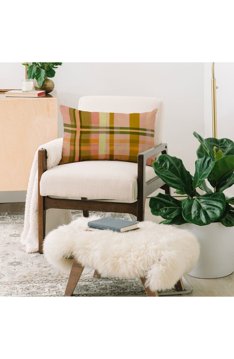 Deny Designs Alisa Galitsyna Colorful Plaid Lumbar Throw Pillow, Alternate, color, Multi