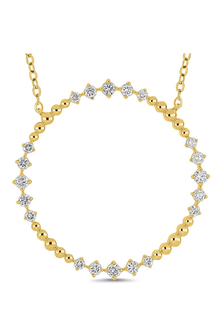 Mykonos Diamond Open Circle Pendant Necklace (Online Trunk Show), Alternate, color, 18K YELLOW GOLD/ DIAMOND