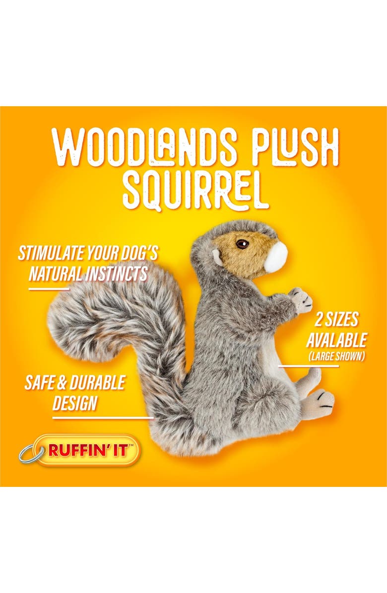 Ruffin
 It Woodlands Plush Dog Toy Squirrel, Alternate, color, Multicolored