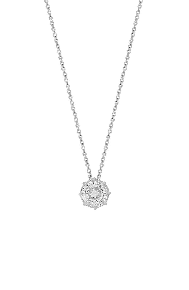 Bony Levy Maya Circle Pie-Cut Pendant Necklace, Main, color, 18K White Gold
