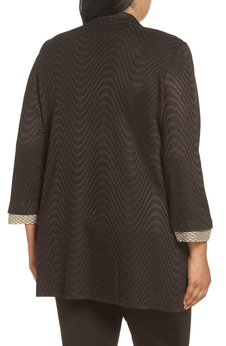 Ming Wang Layered Longline Jacket, Alternate, color, 