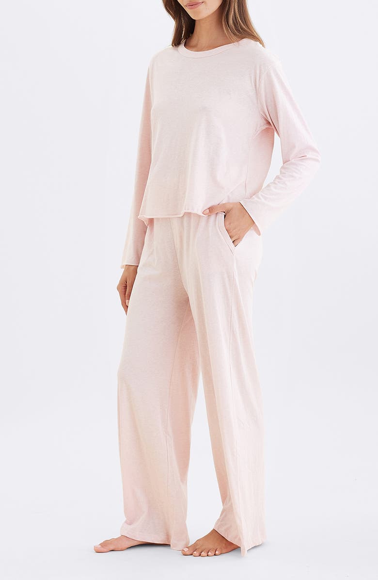 Papinelle Jada Organic Cotton Pajamas, Alternate, color, Pink