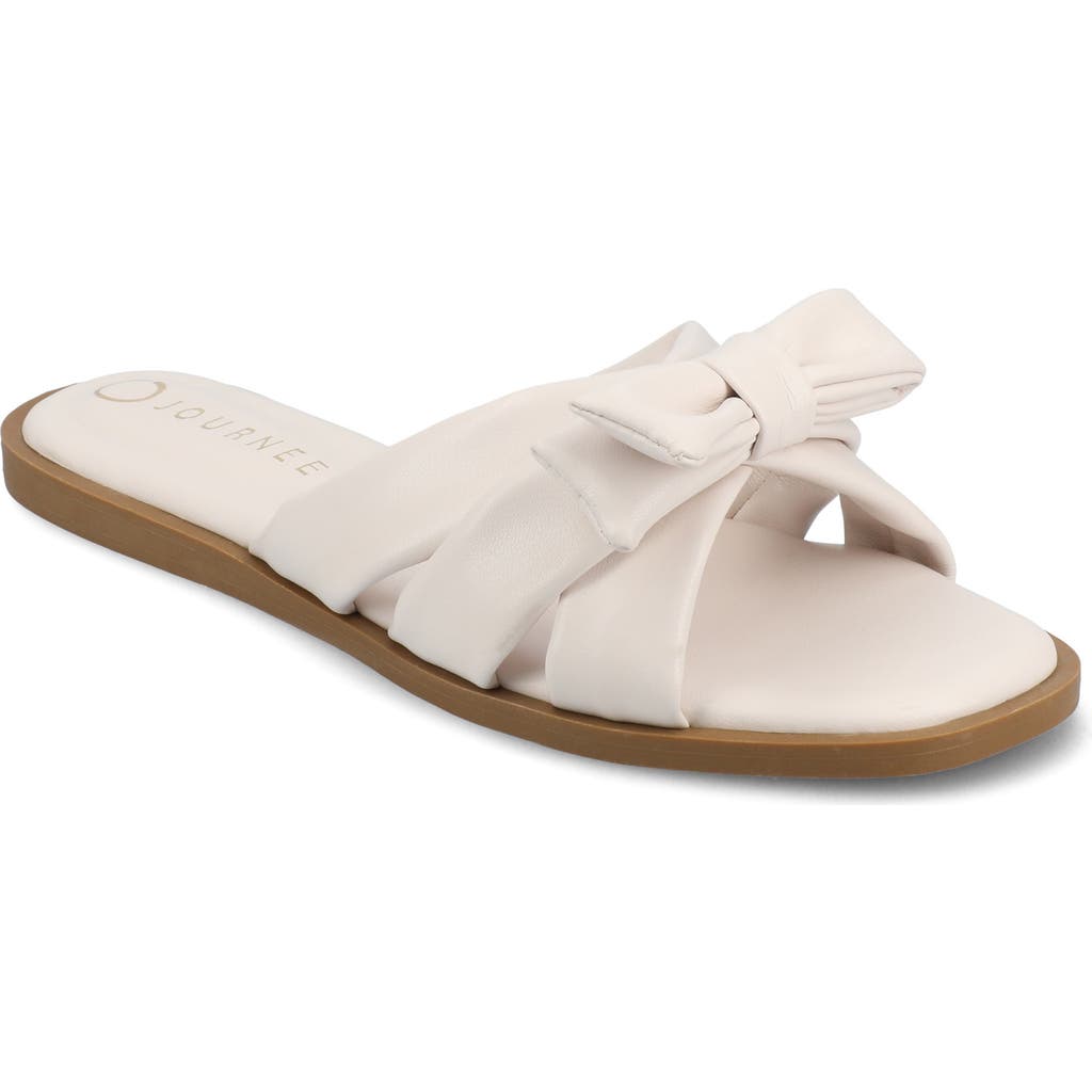 JOURNEE COLLECTION JOURNEE COLLECTION PRYLIN BOW SLIDE SANDAL