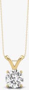 SEREIA OFFICIAL 14K Gold 2 ct Lab-Grown Diamond Classic Solitaire Pendant