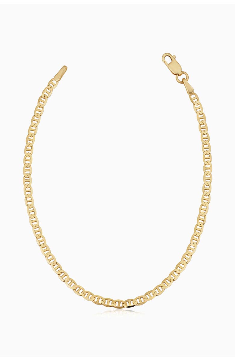 Oradina 14K Yellow Gold Mystic Mariner Anklet, Main, color, Yellow Gold