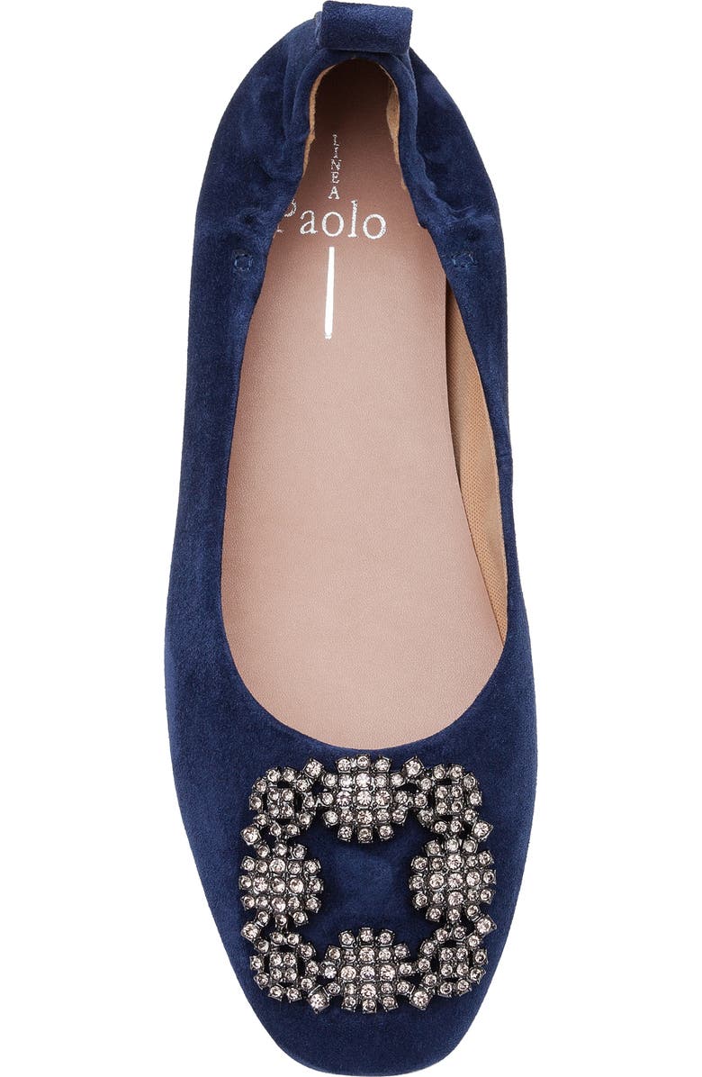 Linea Paolo Minax Embellished Ballet Flat, Alternate, color, Navy
