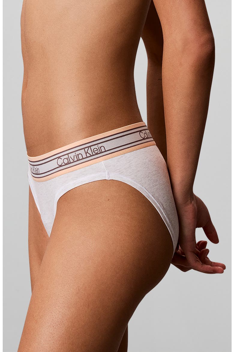 Icon Cotton Blend Bikini, Alternate, color, SNOW HEATHER