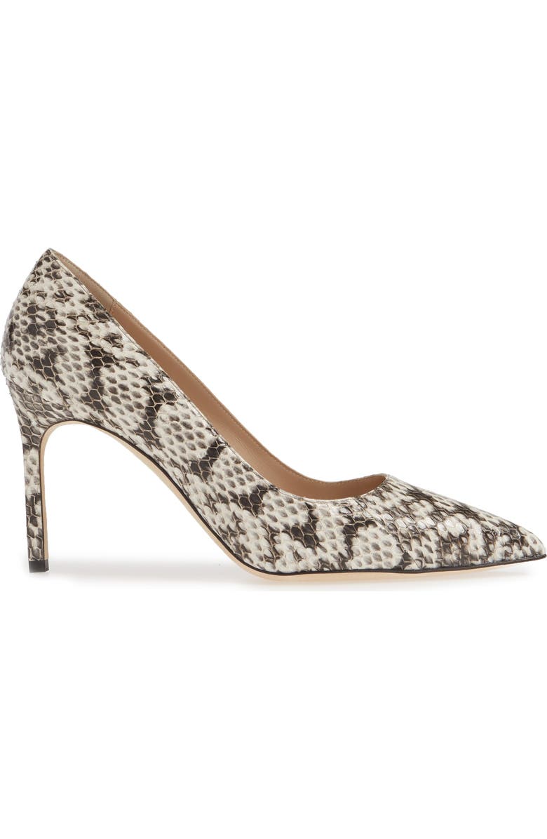 Manolo Blahnik BB Genuine Snakeskin Pointy Toe Pump, Alternate, color,