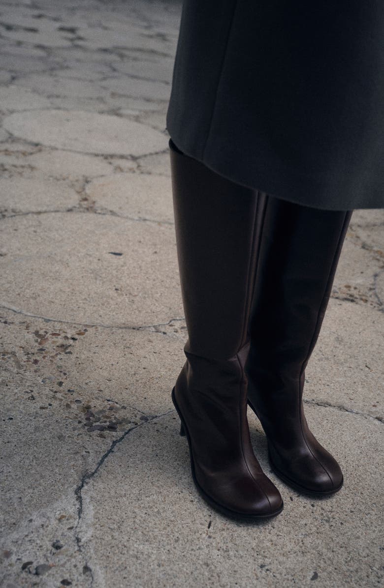 MANGO Knee High Boot, Alternate, color, Chocolate