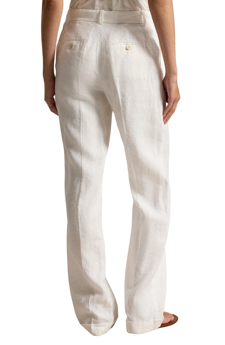 Polo Ralph Lauren Straight Leg Linen Pants, Alternate, color, White