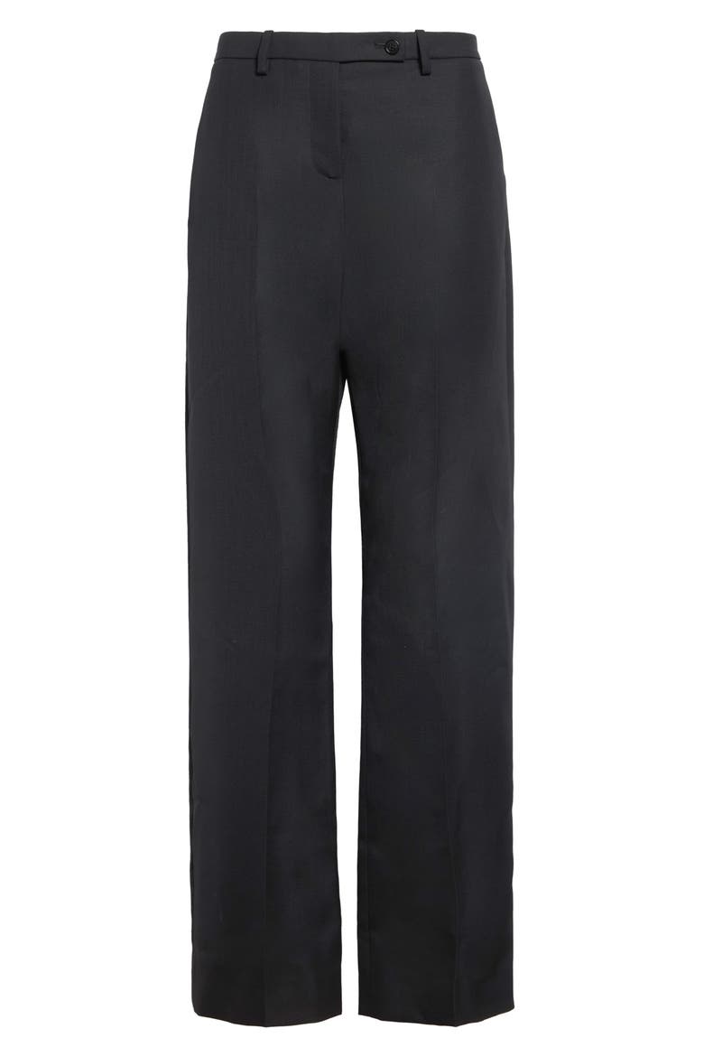 Hunter Straight Leg Virgin Wool Pants, Main, color, BLACK