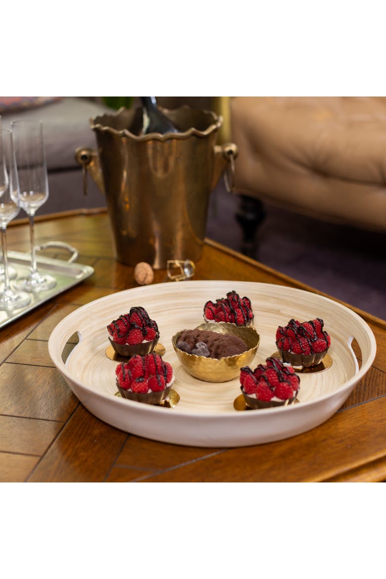 Serving Tray w/ Handles, Alternate, color, White