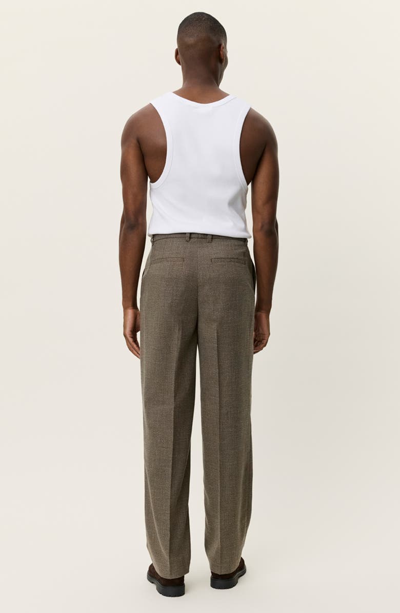 Les Deux Randall Mélange Suit Pants, Alternate, color, Teak Brown