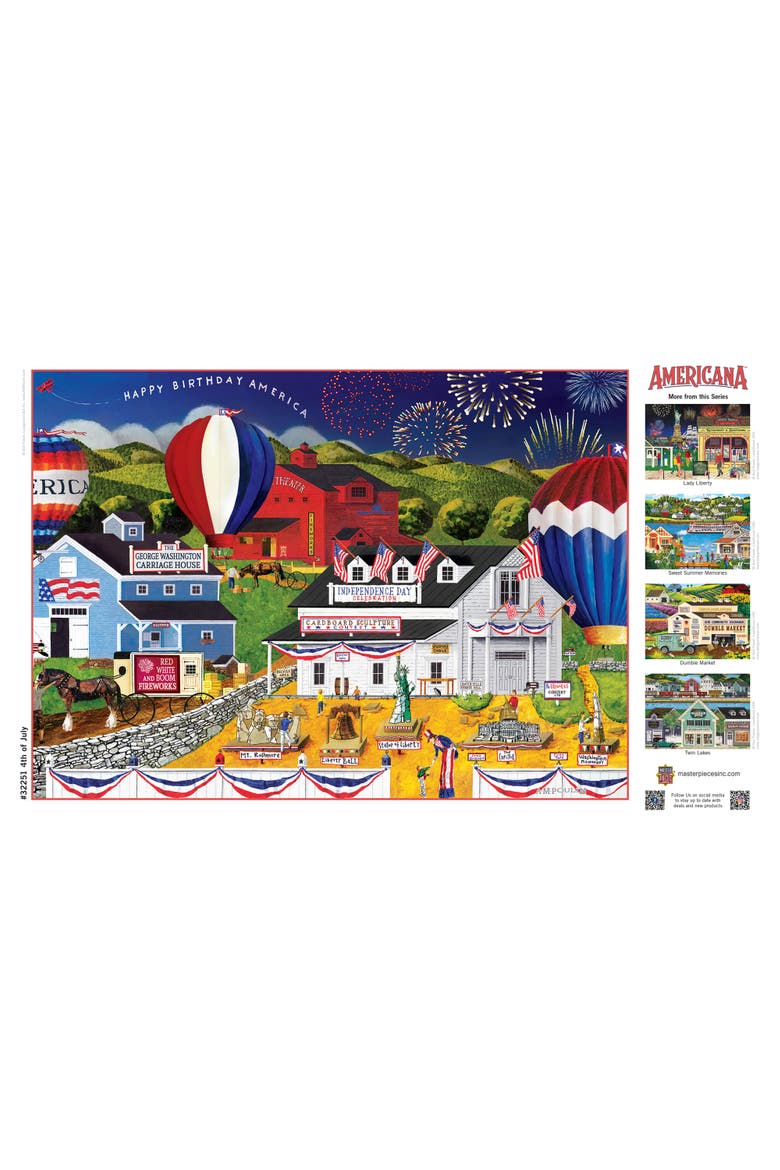 4th of July 500 Piece Jigsaw Puzzle, Alternate, color, Multicolor