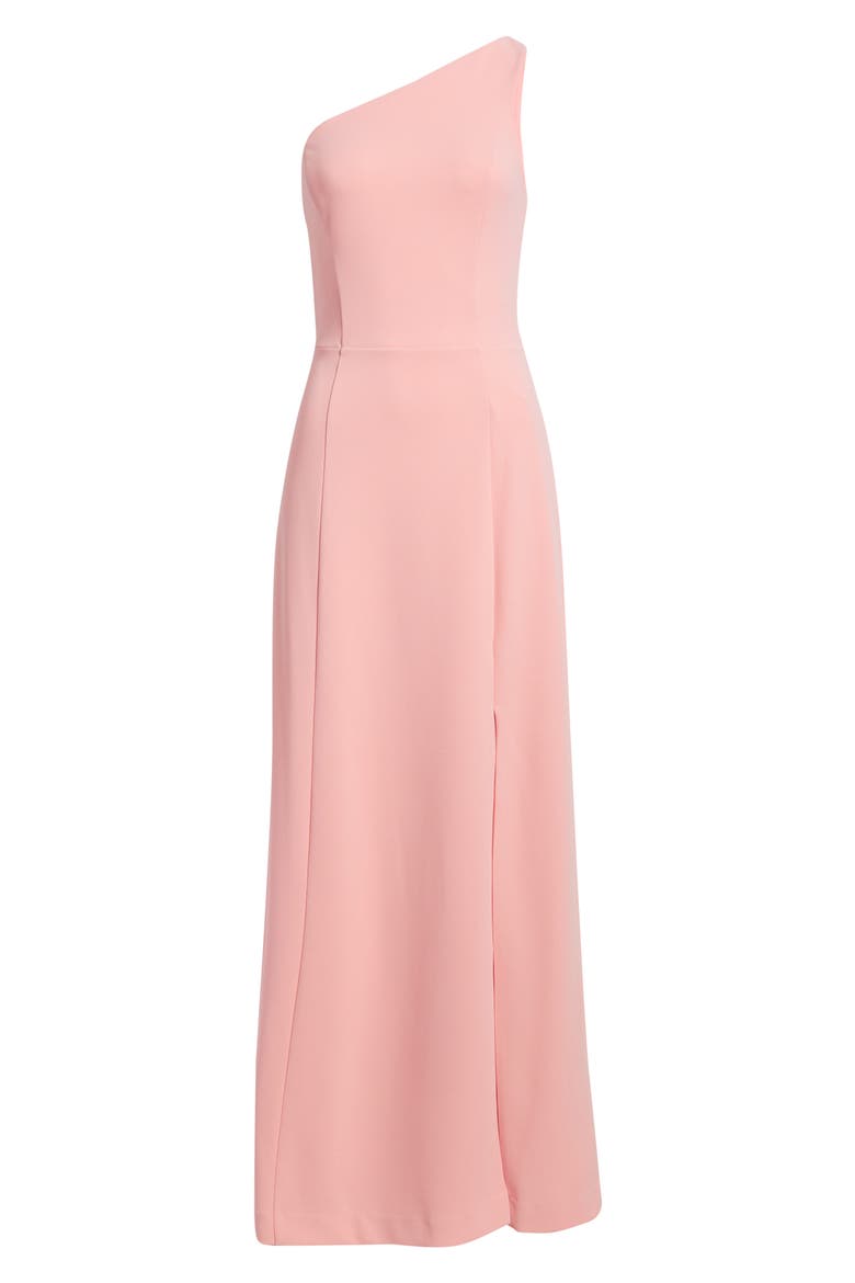 One-Shoulder Maxi Cocktail Dress, Alternate, color, PINK POWDER