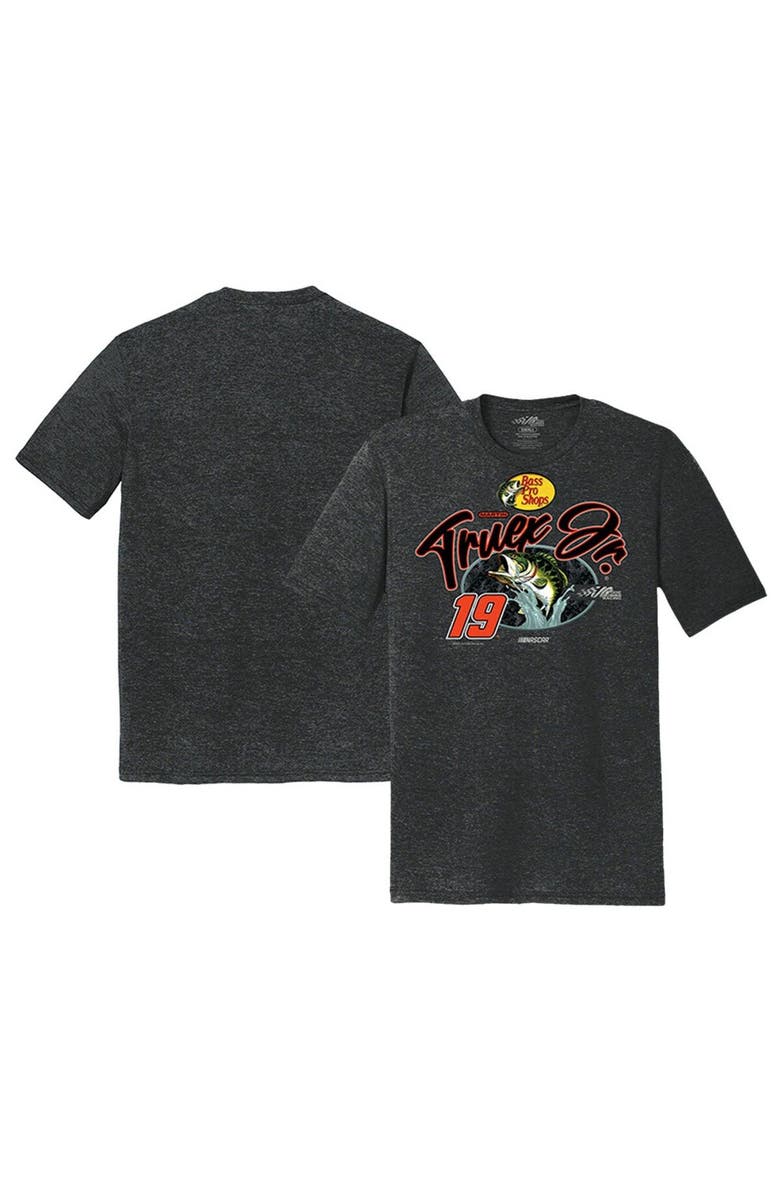 JOE GIBBS RACING TEAM COLLECTION Men's Joe Gibbs Racing Team Collection Heather Black Martin Truex Jr Angler T-Shirt, Main, color, Heather Black