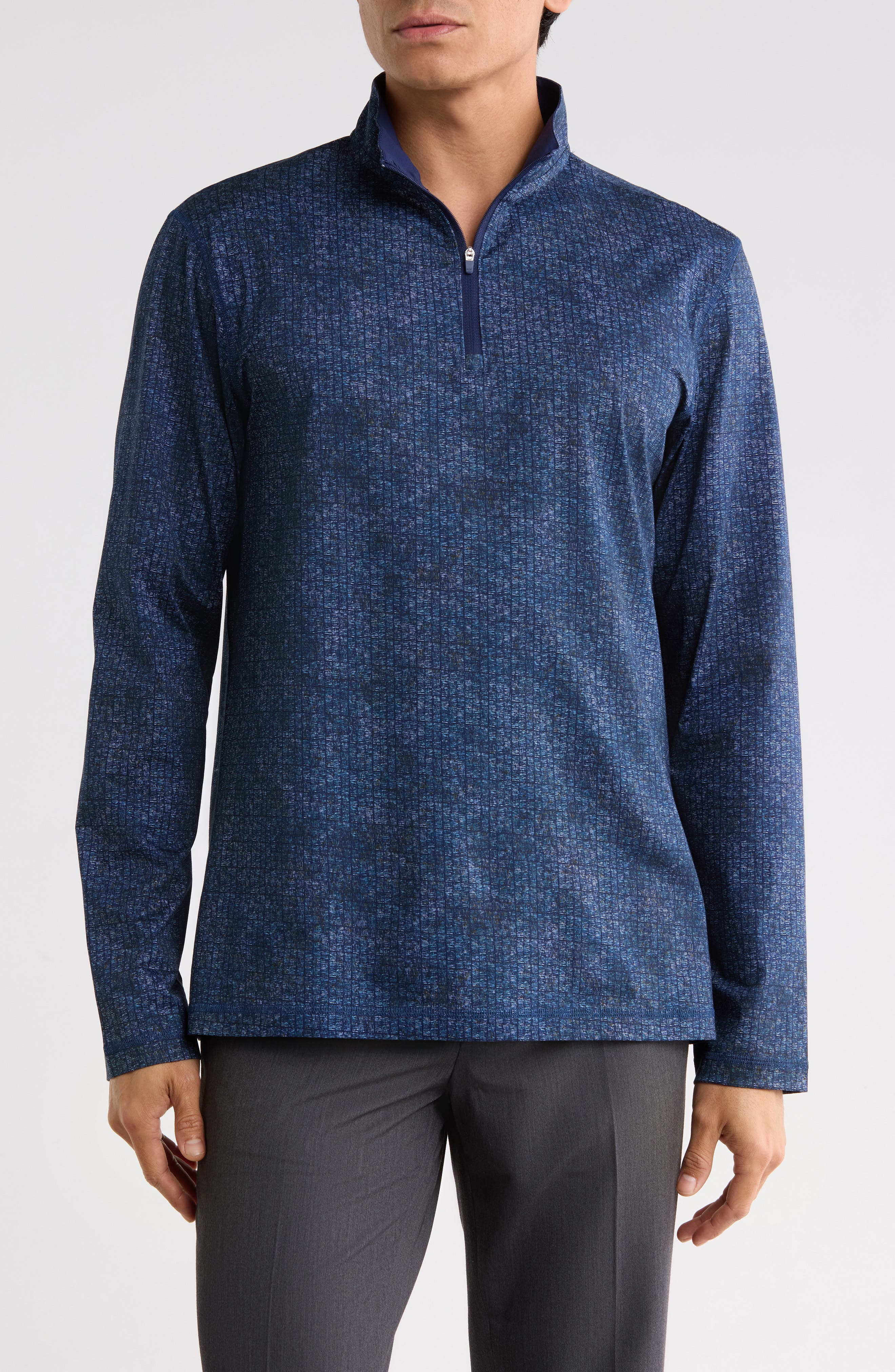 Stretch Cotton Quarter Zip Pullover