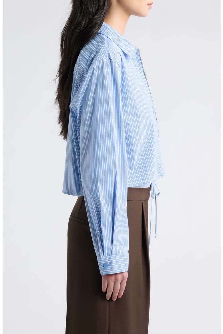 Winger Stripe Zip Top, Alternate, color, STRIPED LIGHT BLUE