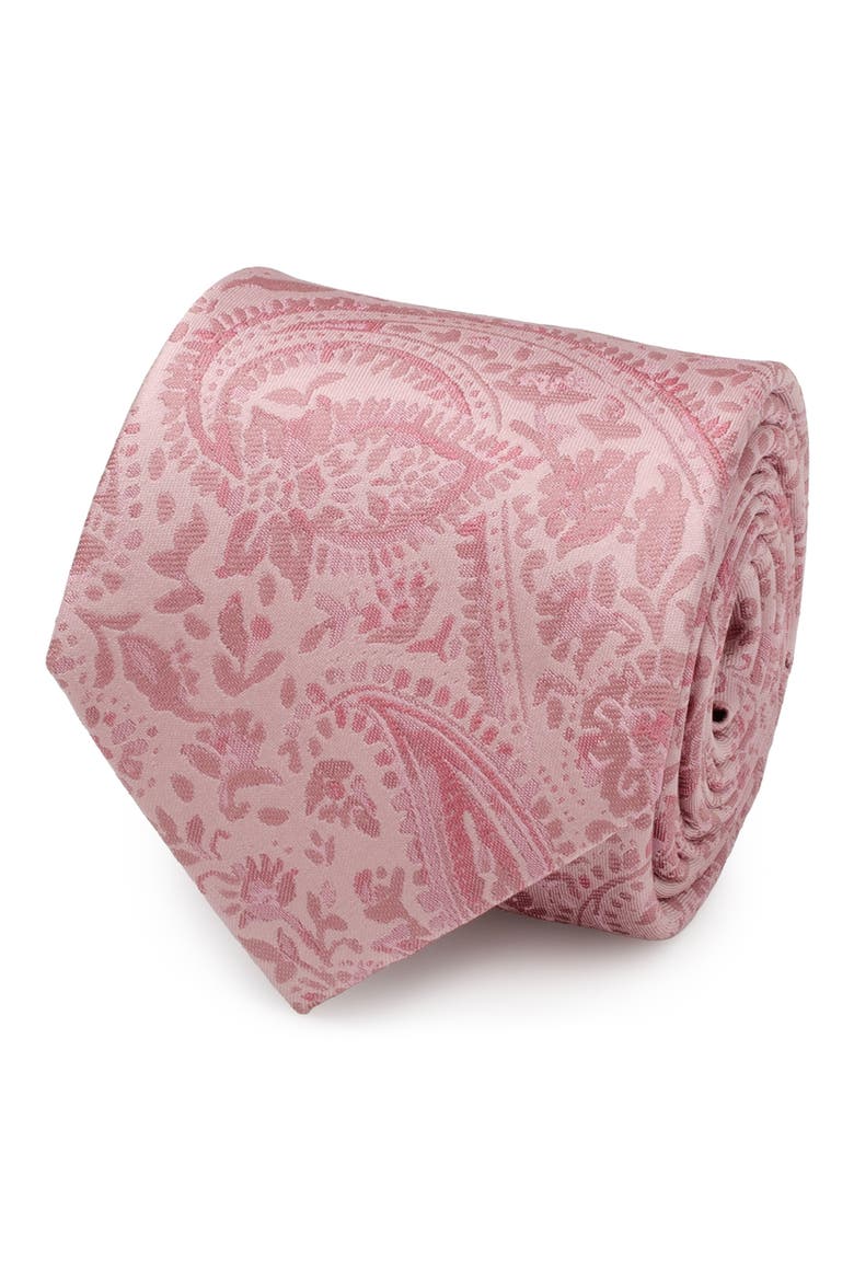 Blush Paisley Silk Tie, Alternate, color, PINK
