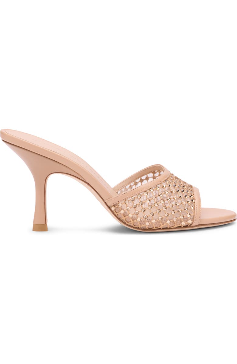 Stuart Weitzman Bareitall Shine Mesh Sandal, Alternate, color, Adobe