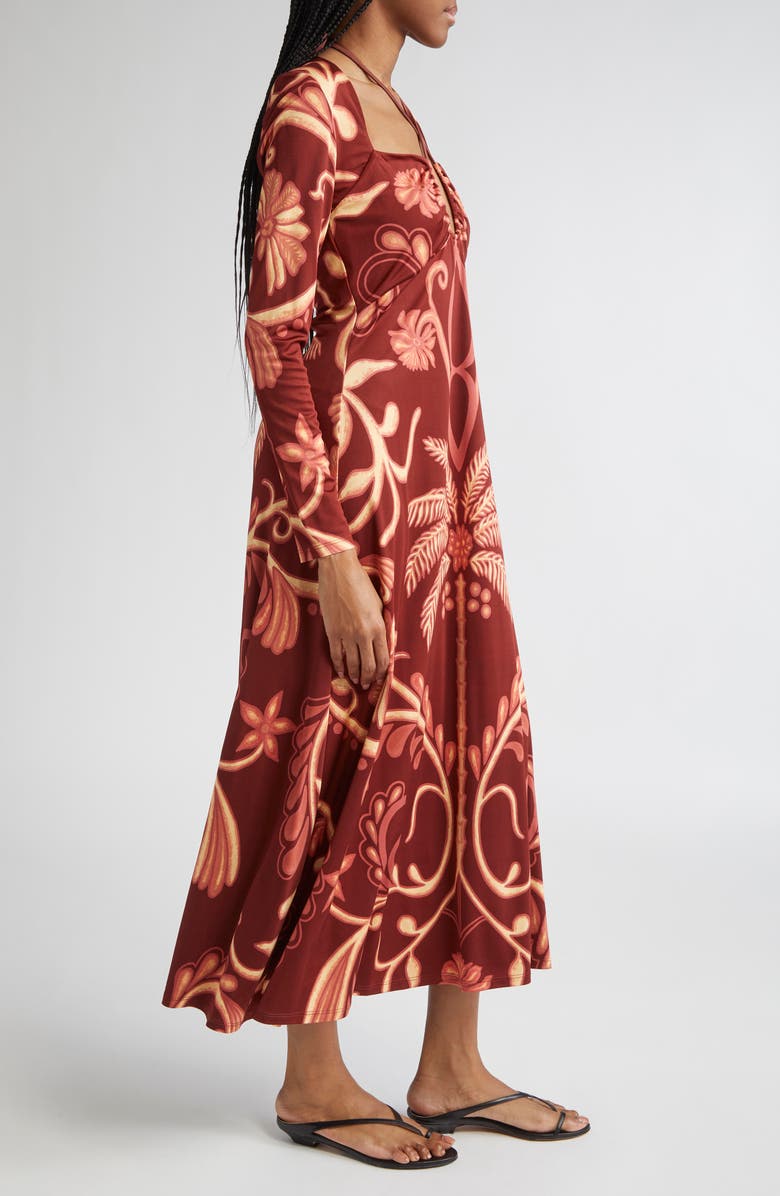 Johanna Ortiz Festive Performance Long Sleeve Jersey Maxi Dress, Alternate, color,