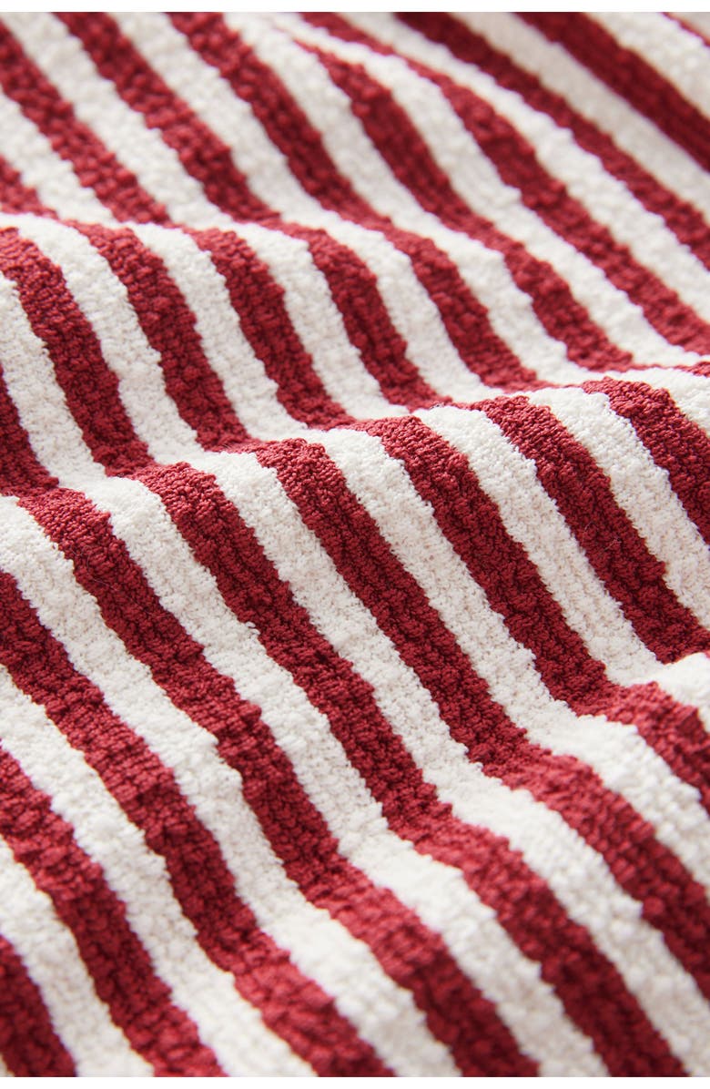 NEXT Stripe French Terry Shorts, Alternate, color, Red