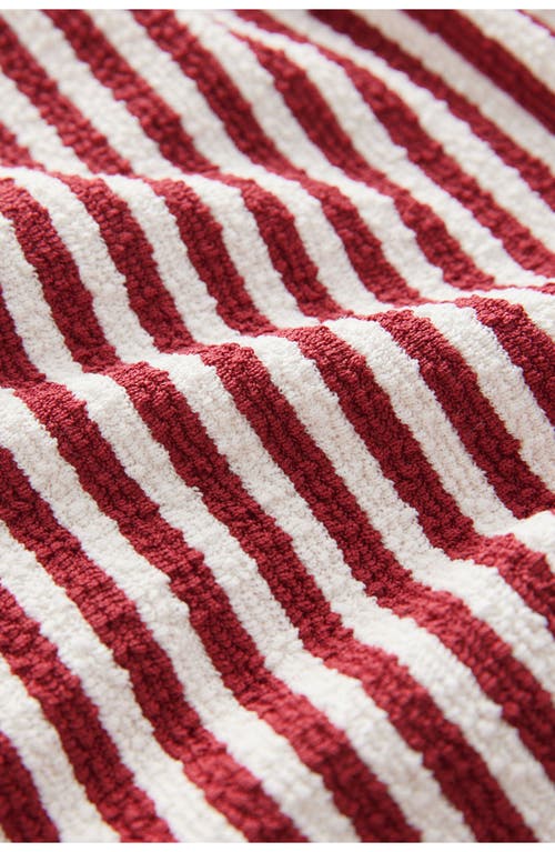 Next Stripe Cotton French Terry Shorts In Red