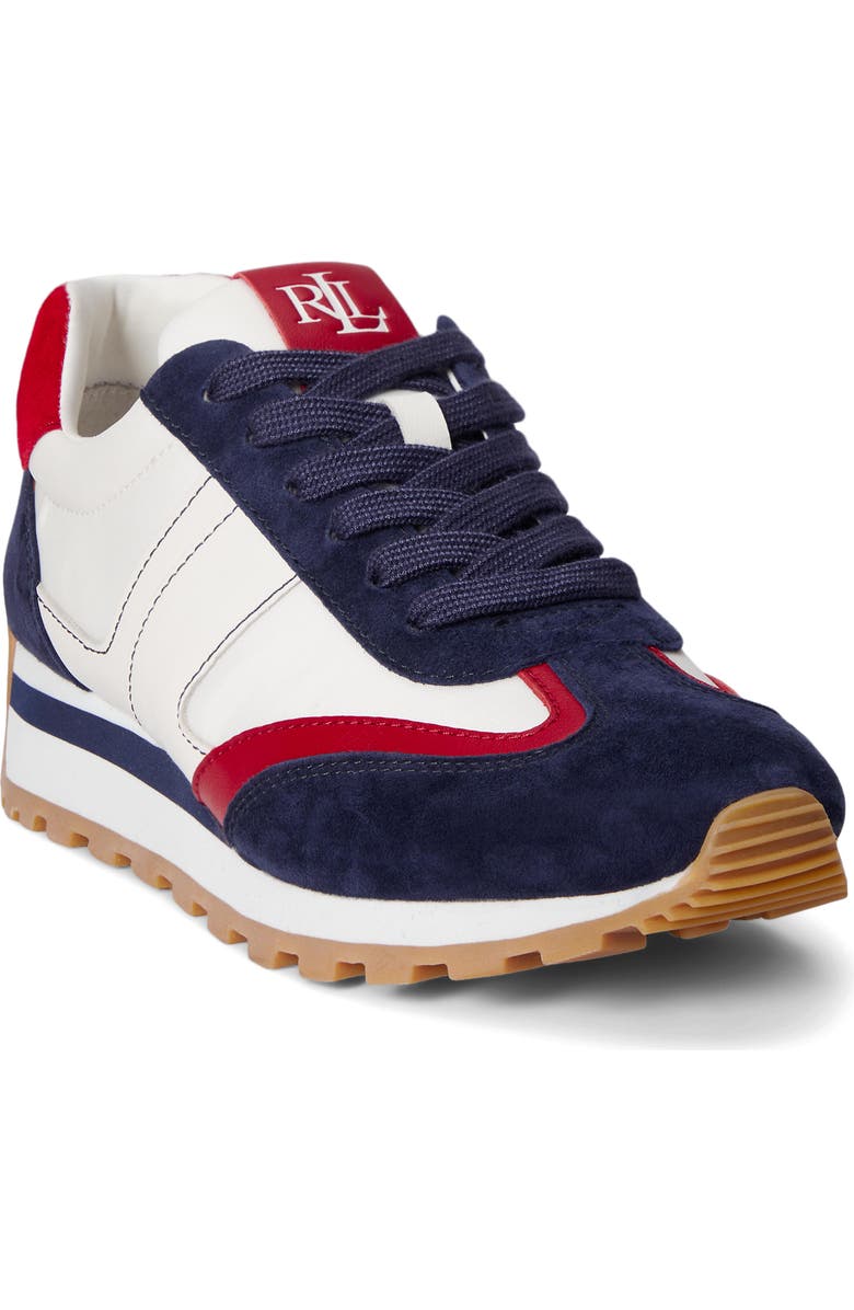 Ralph Lauren Dani Sneaker, Alternate, color, Festive Red/ White/ Navy