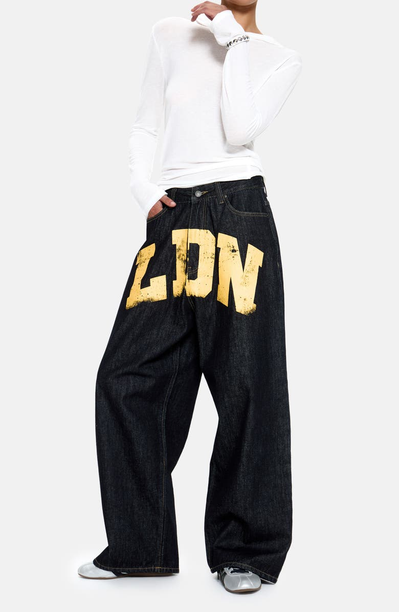 JADED LONDON LDN Print XL Collossus Jeans, Alternate, color, Black