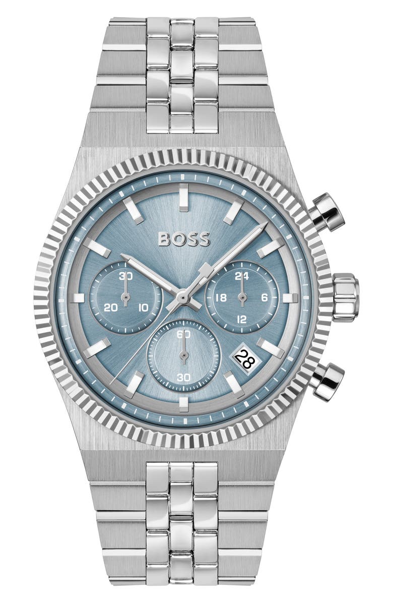 BOSS Candor Prime Chronograph Bracelet Watch, 41mm, Main, color, 