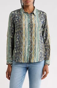 APNY Roll Tab Sleeve Button-Up Shirt