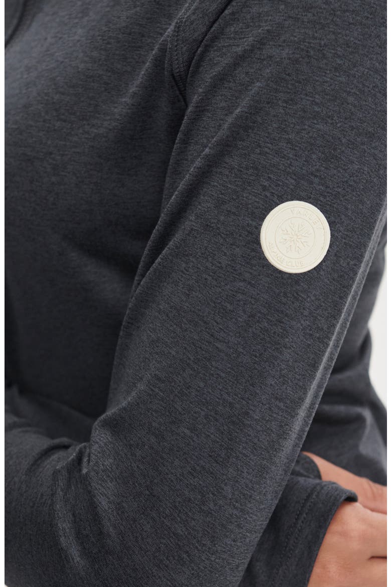 Always Warm Half Zip Base Layer Top, Alternate, color, BLACK MARL