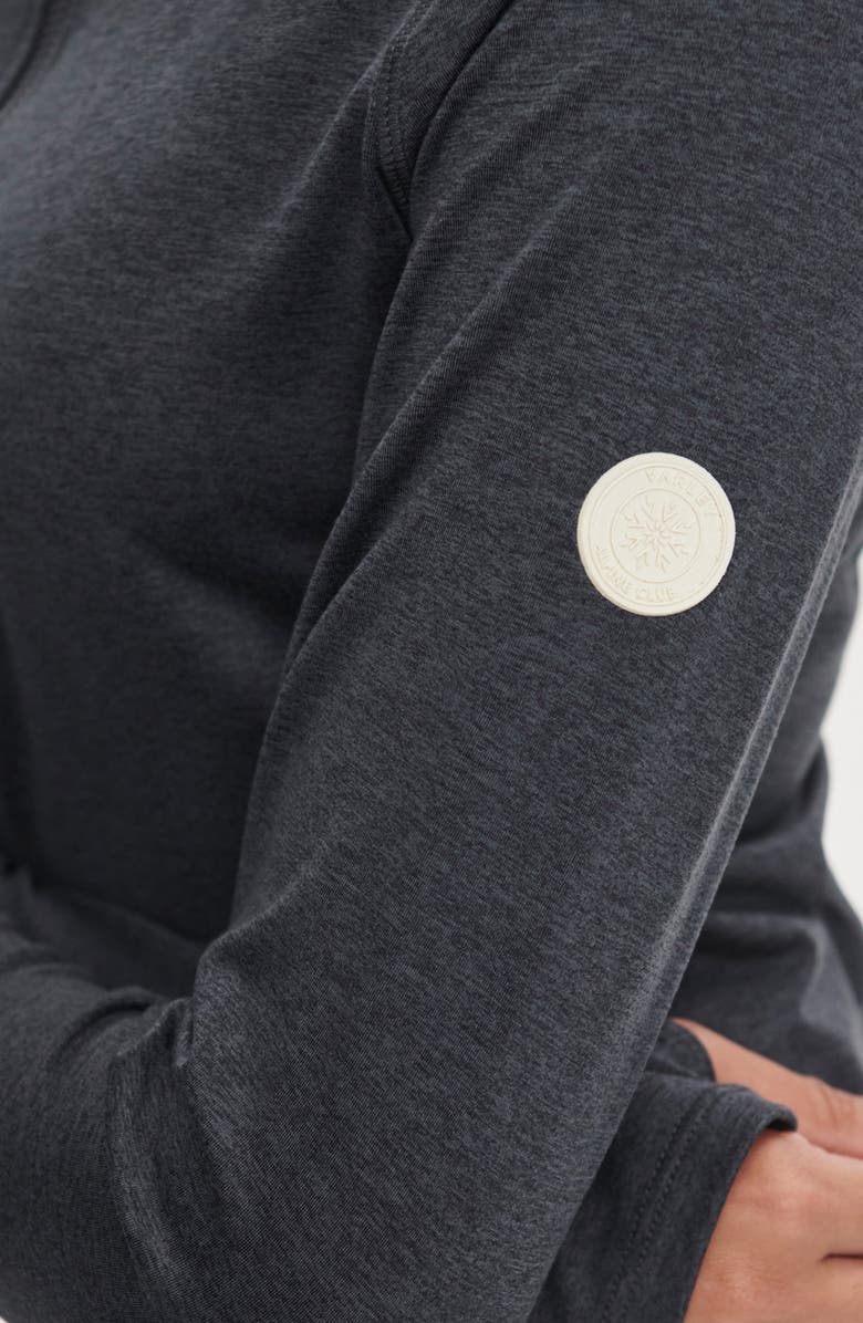 Varley Always Warm Half Zip Base Layer Top, Alternate, color, Black Marl