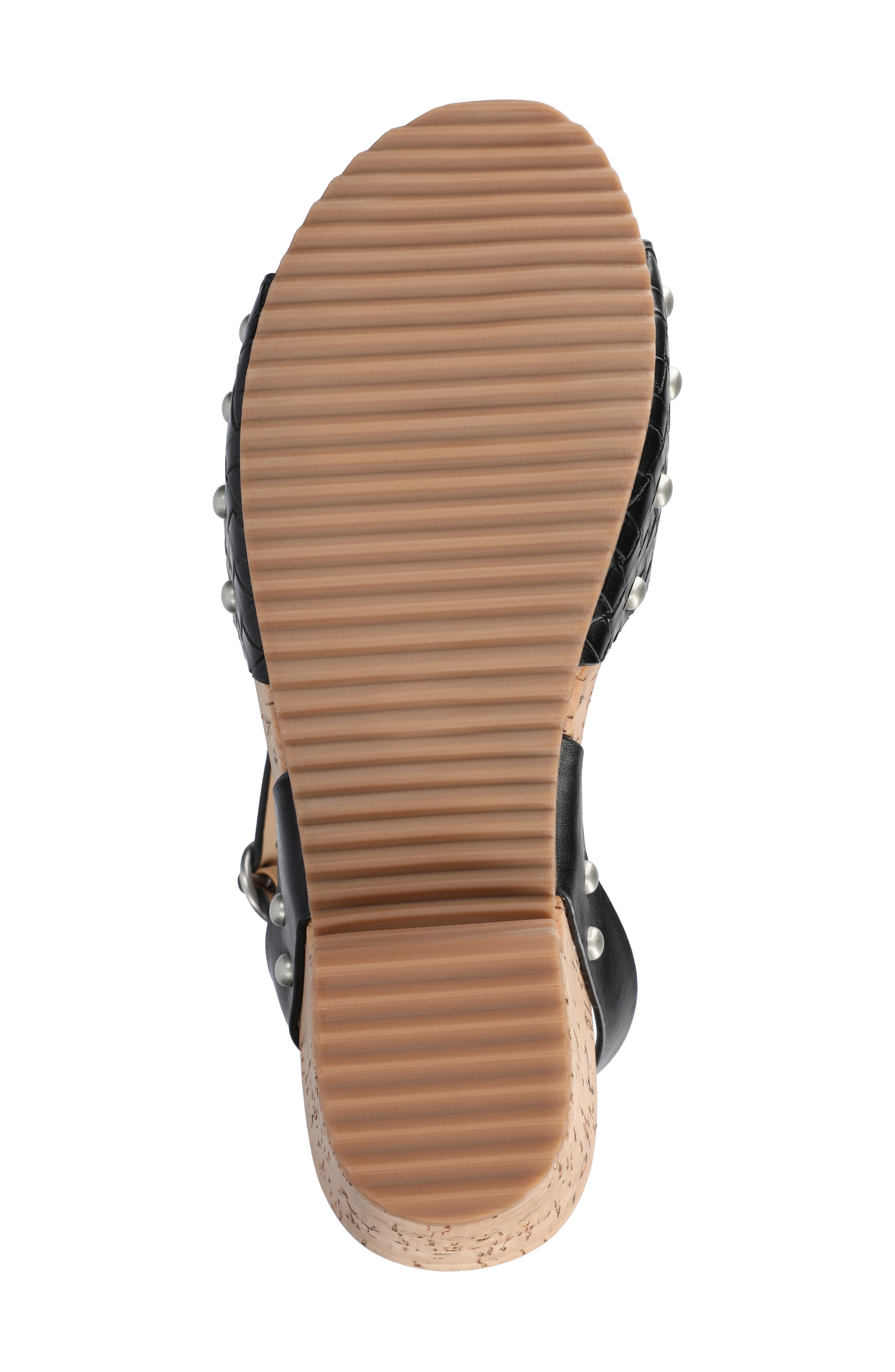 Journee Collection Vanessa Block Heel Platform Sandal, Alternate, color, Black Woven