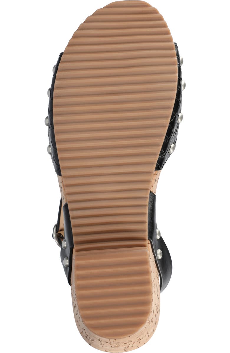 Journee Collection Vanessa Block Heel Platform Sandal, Alternate, color, Black Woven