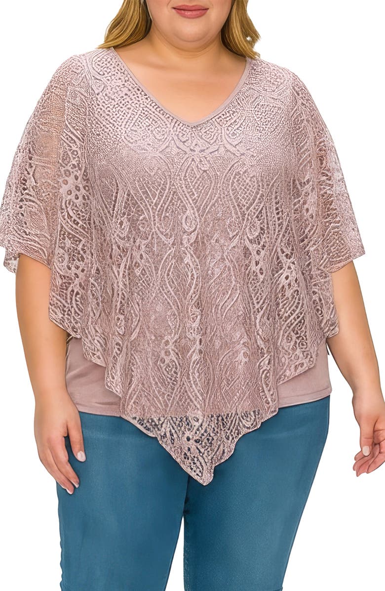Standards 
Practices Sequin Poncho Top, Main, color, Mauve