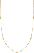 Bony Levy 14K Gold Beaded Station Necklace