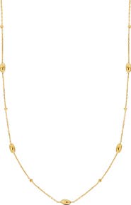 Bony Levy 14K Gold Beaded Station Necklace