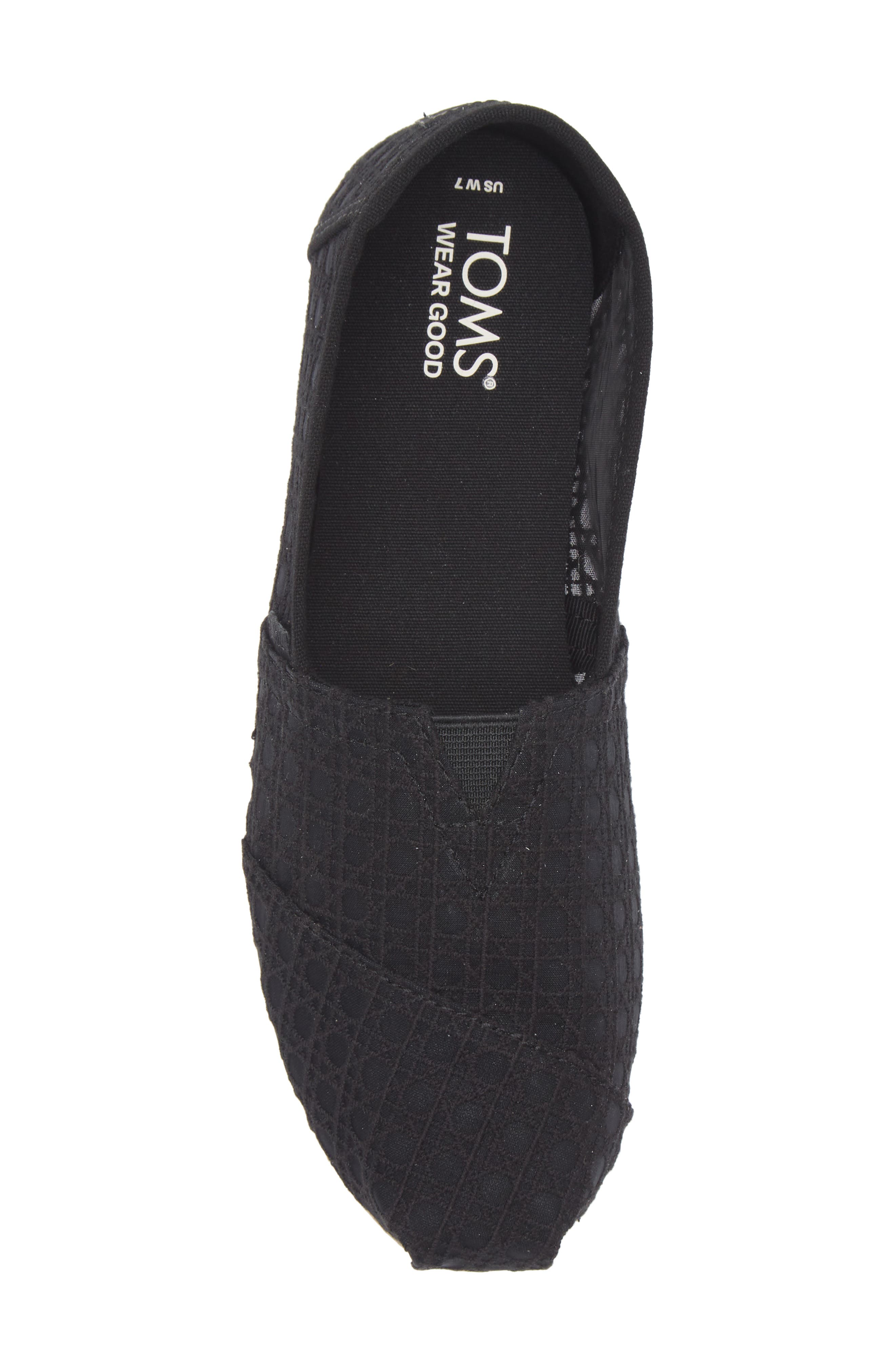 TOMS Alpargata Slip-On, Alternate, color, Black