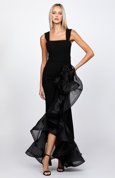 Alexis Ruffle Fishtail Hi Lo Gown