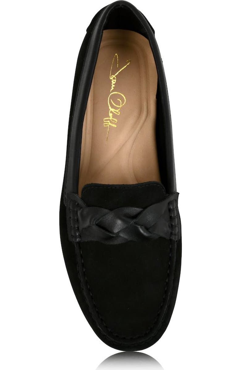 Joan Oloff Shoes PIPER Leather Driving Loafer, Alternate, color, Black