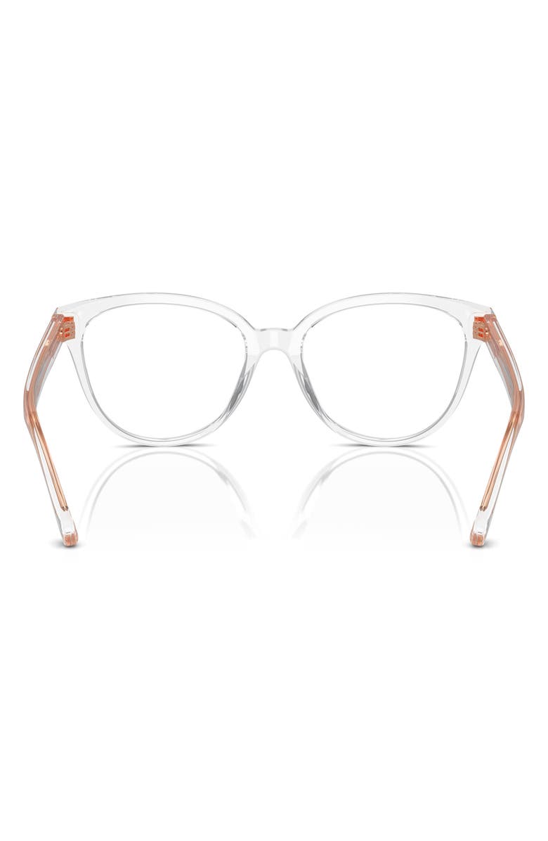 COACH 53mm Irregular Optical Glasses, Alternate, color, Transparent Clear / Demo Lens