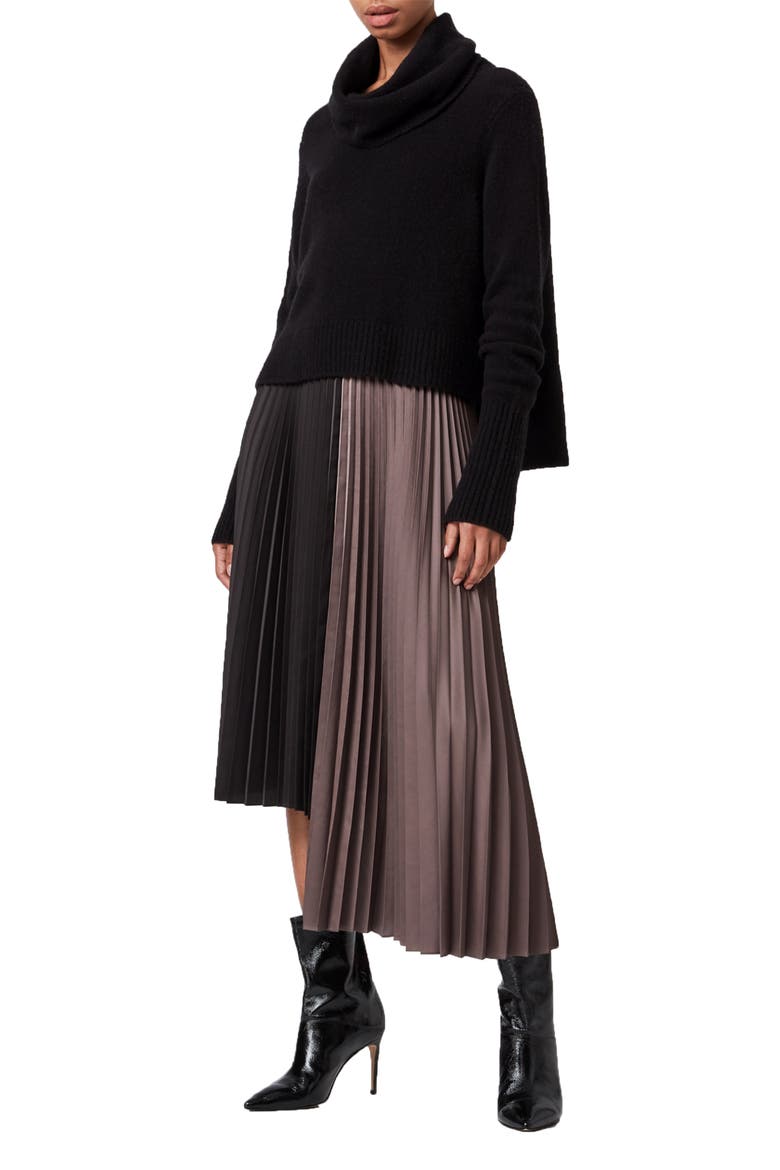 Jessie Two-Piece Sweater & Dress, Main, color, BLACK/ MINK PINK