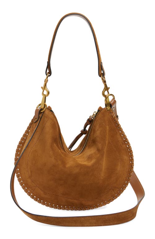Isabel Marant Oskan Whipstitch Soft Suede Shoulder Bag