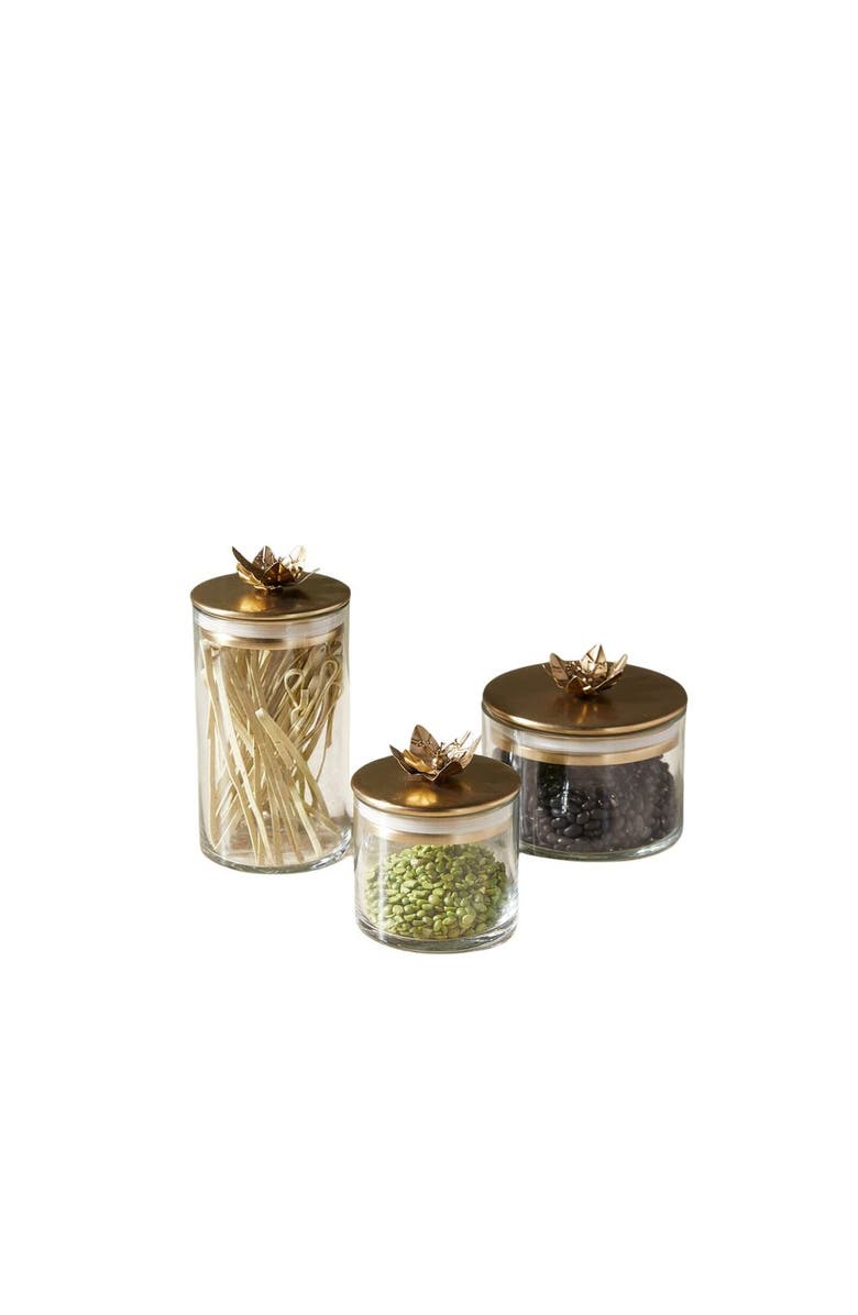 Be Home Lily Botanical Canister - Set of 3, Main, color, Clear