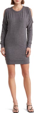 GO COUTURE Cold Shoulder Long Sleeve Body-Con Dress